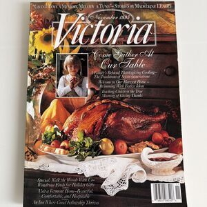 Vintage Victoria Magazine November 1995 Volume Nine No. 11 Thanksgiving Table